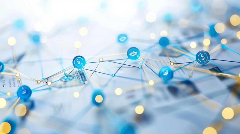 Abstract blue and gold light flow symbolising transparent and verified financial confidence through iCIRT.